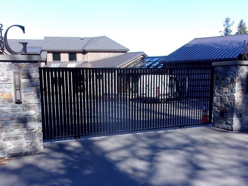Angled-Panel Gate